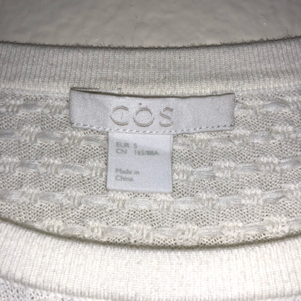 COS RAISED STITCHED IVORY SWEARER (SMALL) - Picture 6 of 6